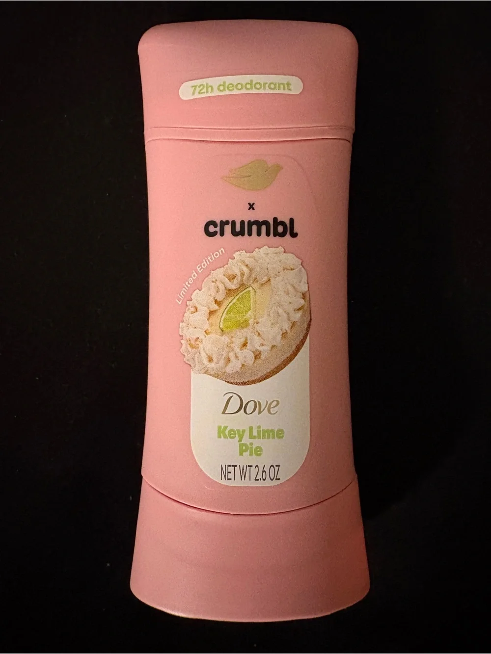 Dove x Crumbl Key Lime Pie Deodorant 2.6 oz Limited Edition Aluminum Free